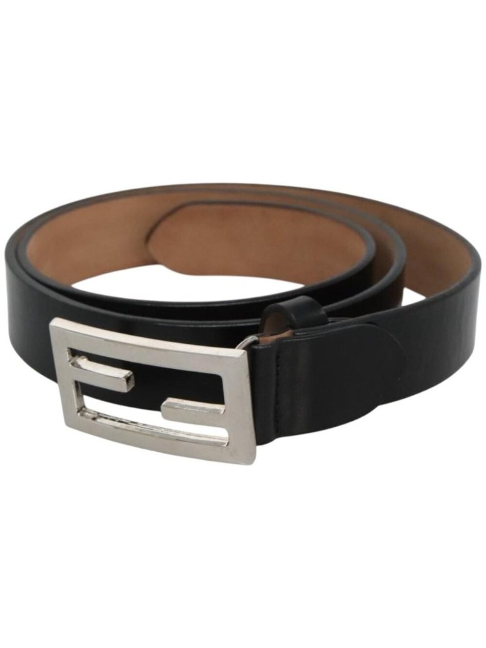 FENDI Belt Leather 41.3"" Black